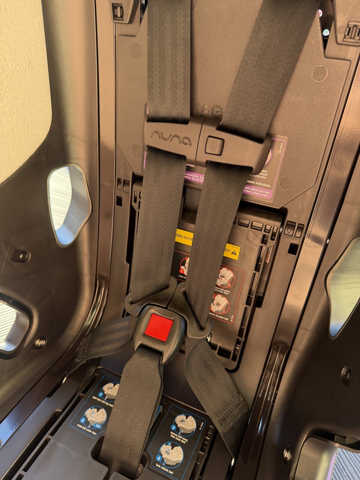 Car seat before deep cleaning by Suds and Seats Co