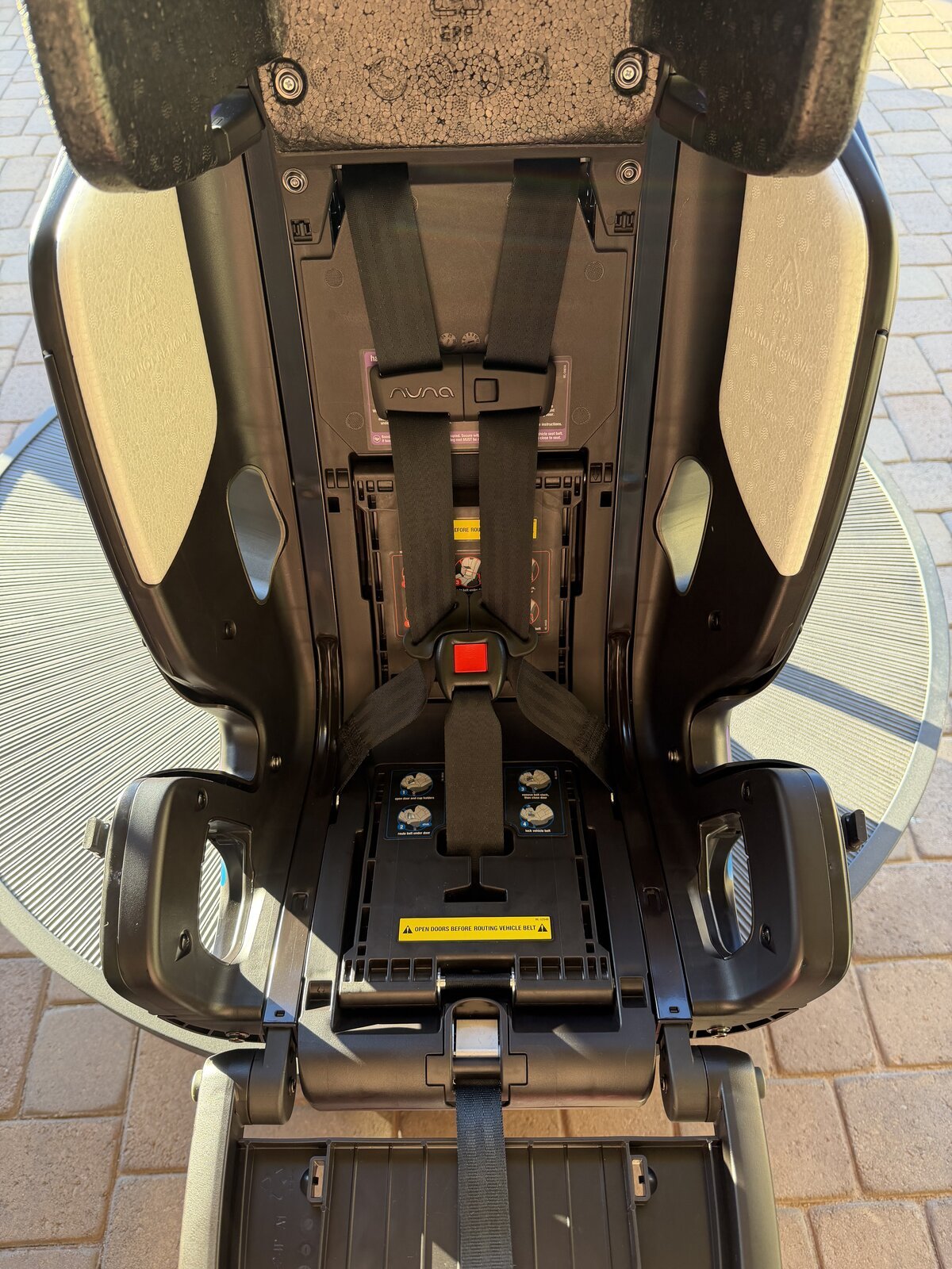 Car seat after deep cleaning by Suds and Seats Co